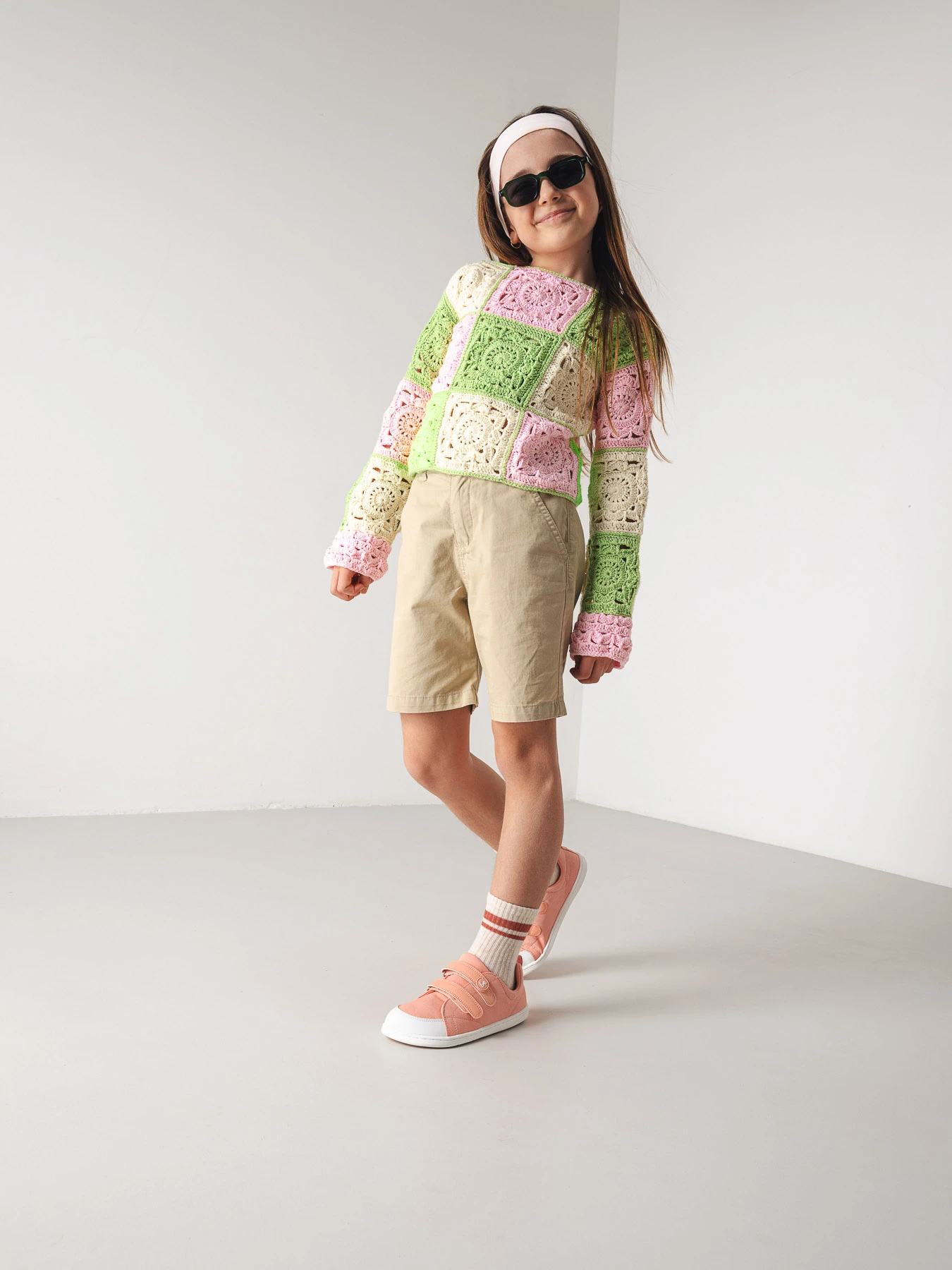 Детские босоногие кроссовки Be Lenka Canvi - кораллово-розовый, фото 2