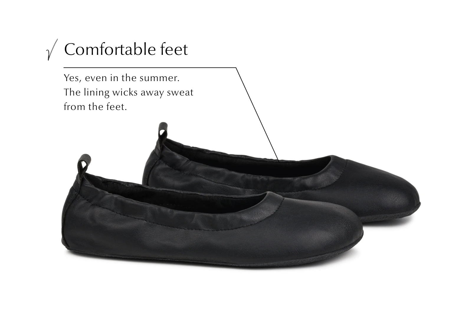 Балетки Ahinsa Chic Barefoot — чёрный, фото 5