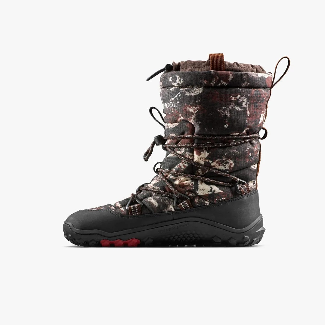 Ботинки Vivobarefoot Tracker Pioneer Boot WP — женская модель, серо-коричневый с узором, фото 3